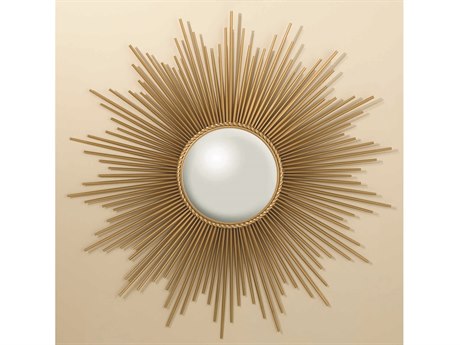 Global Views Gold Sunburst Wall Mirror