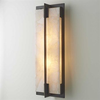 Global Views 2-Light Bronze White Powder Coated Wall Sconce