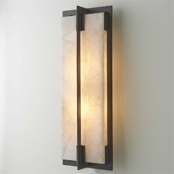 Global Views 2-Light Bronze White Powder Coated Wall Sconce