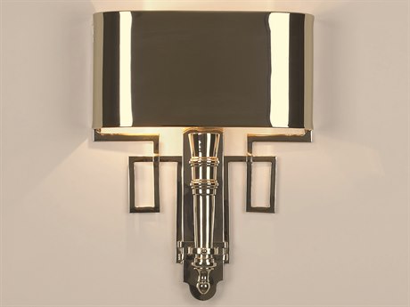 Global Views 2-Light Nickel Wall Sconce