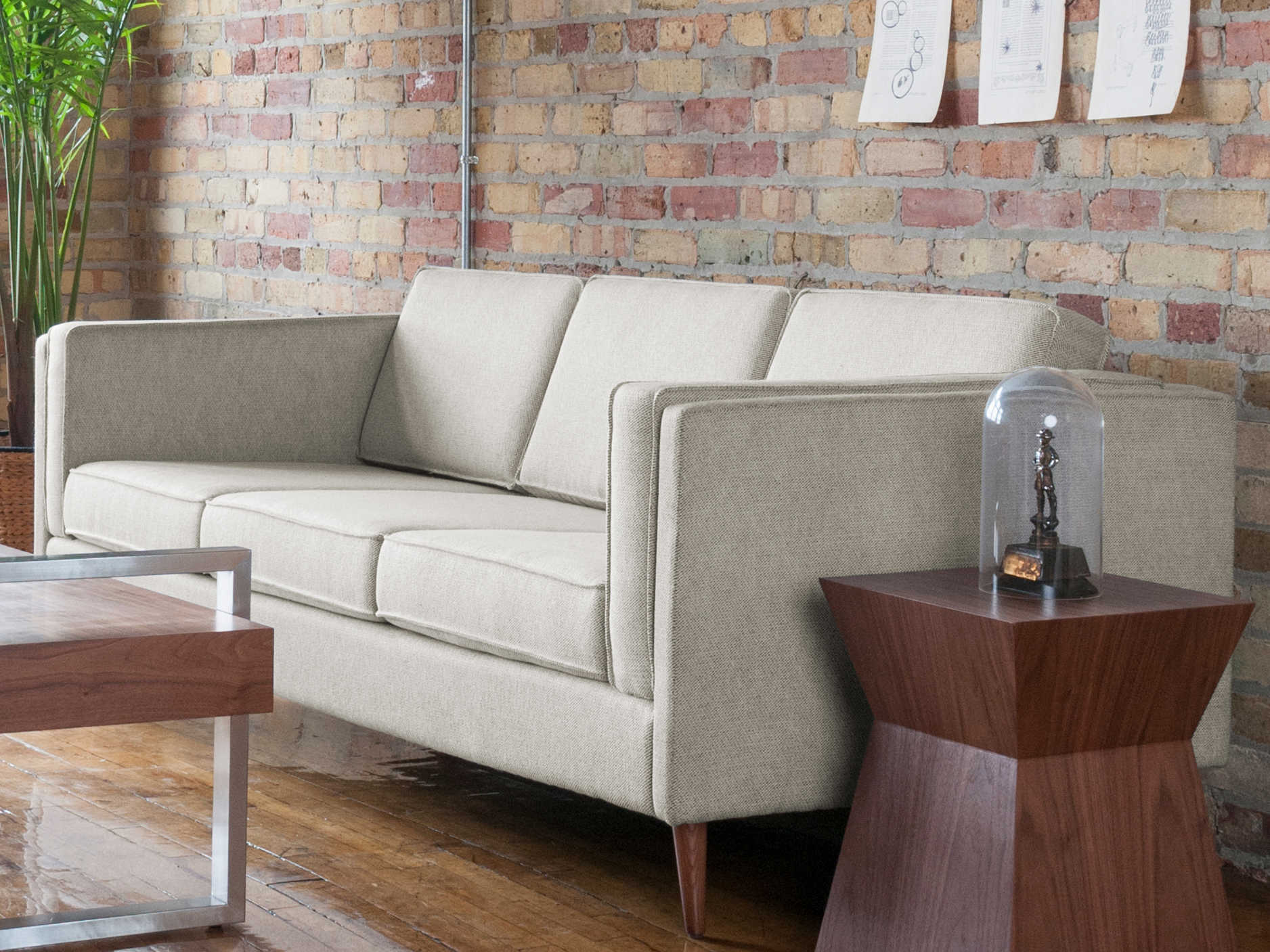 Gus* Modern Adelaide Leaside Driftwood Sofa Couch GUMECSFADELLEADRI