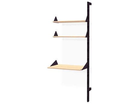 Gus* Modern Branch Ash Black Blonde Beige Wood Leaning Ladder Desk