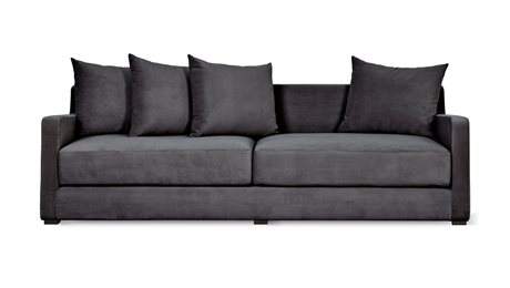 Gus* Modern Flipside Velvet Mercury Gray Upholstered Sofa Bed