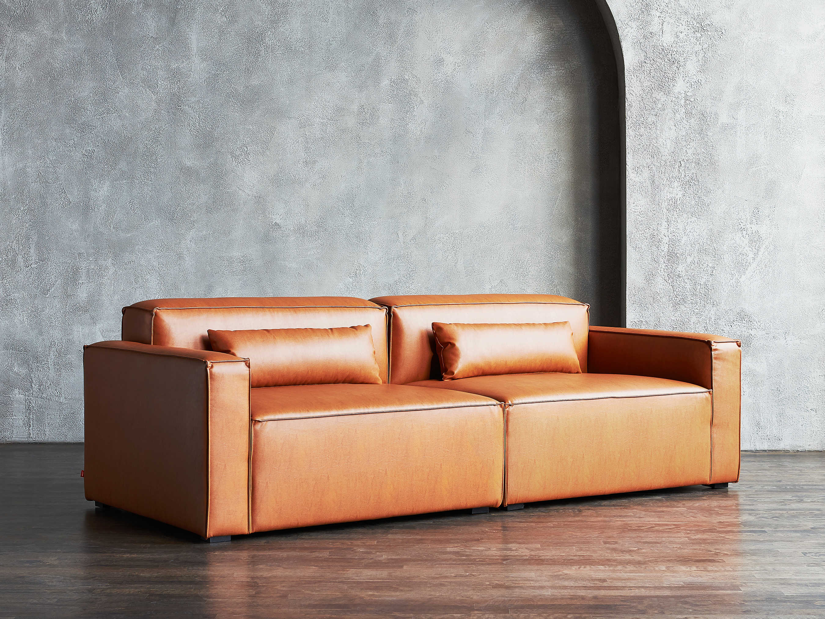 gus modern wallace leather sofa