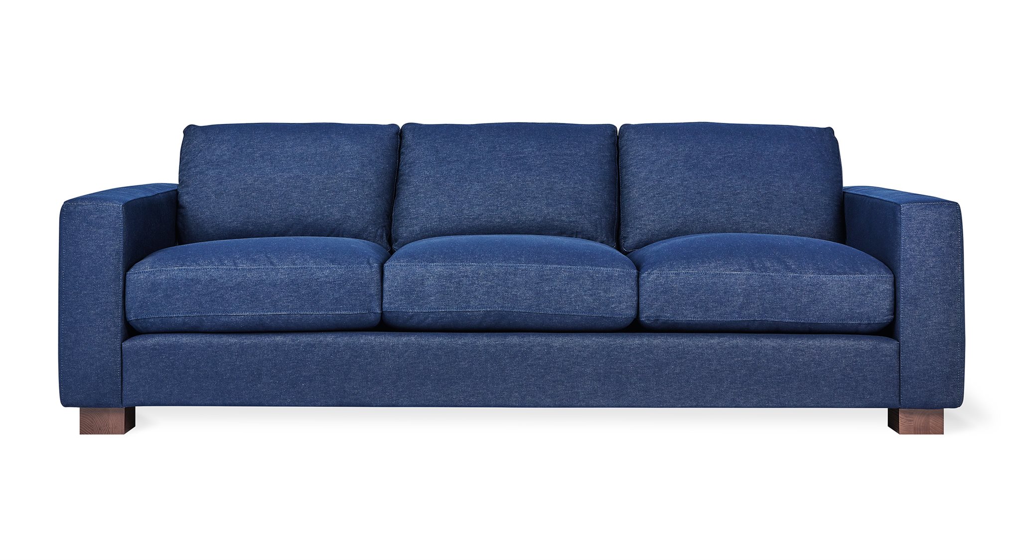 Gus* Modern Parkdale Washed Denim Indigo Sofa Couch GUMECSFPARKDENIND