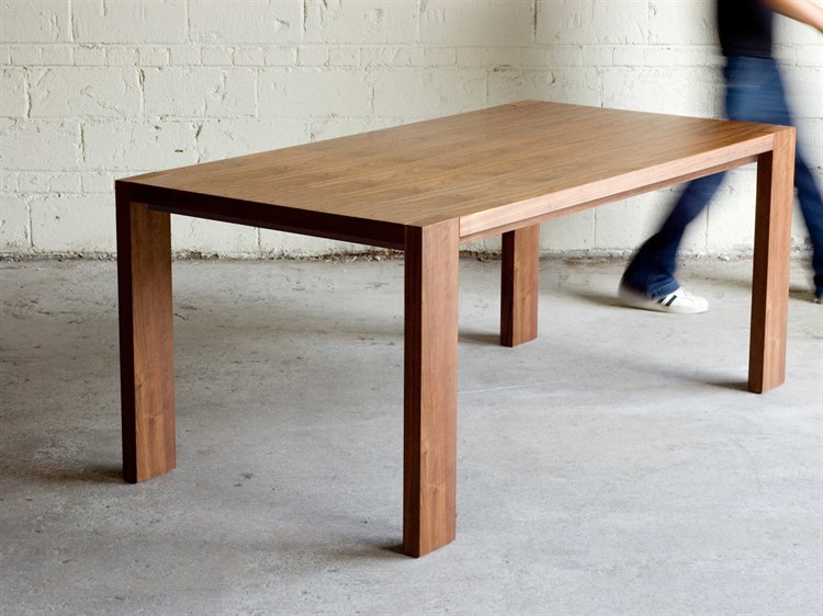 Gus* Modern Plank 72" Rectangular Wood Walnut Dining Table GUMECDTPLANWA