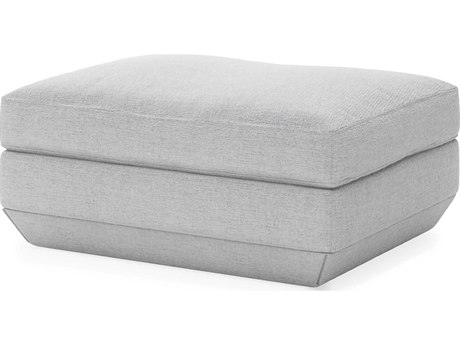 Gus* Modern Podium Bayview Silver Gray Upholstered Ottoman