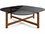 Gus* Modern Quarry 35" Square Clear Glass Walnut Coffee Table  GUMECCTQUAWN