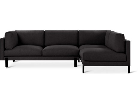 Gus* Modern Silverlake Brown Upholstered Sectional Sofa