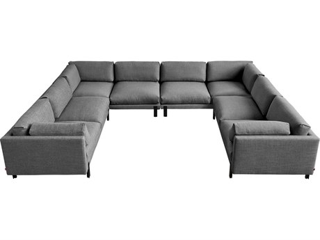 Gus* Modern Silverlake Gray Upholstered Sectional Sofa
