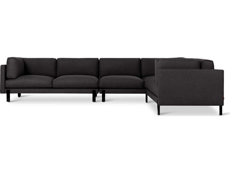 Gus* Modern Silverlake Brown Upholstered Sectional Sofa