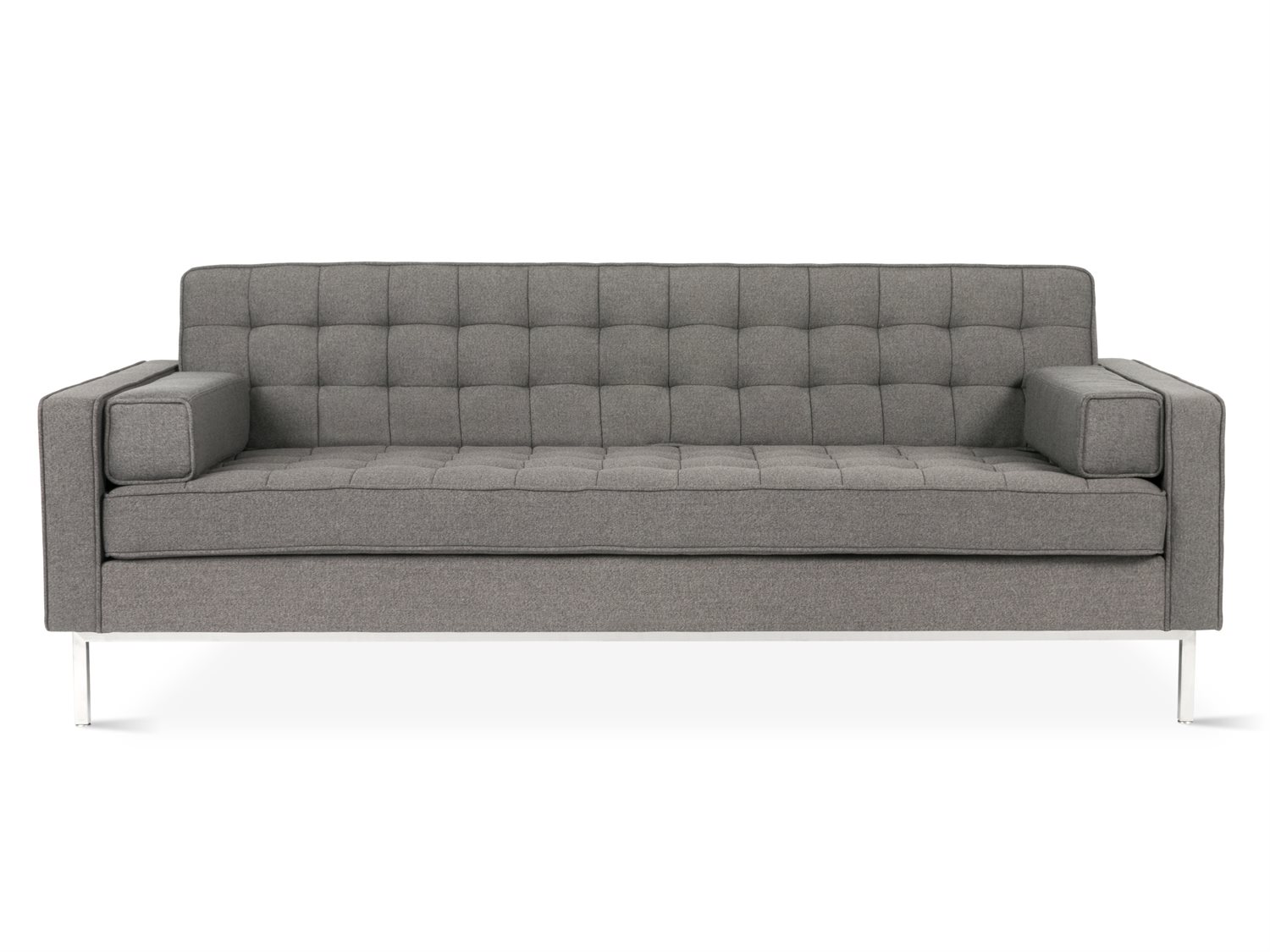 Gus* Modern Spencer Totem Storm / Stainless Steel Sofa Couch