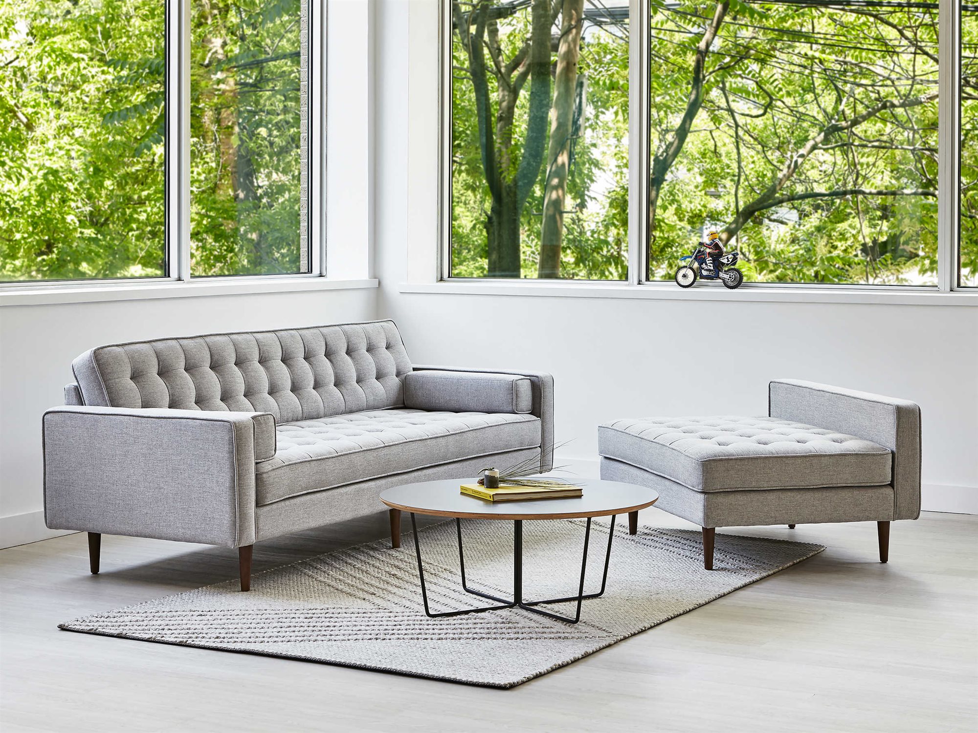 Gus* Modern Spencer Sofa Set GUMECSCSPEWBAYSILSET
