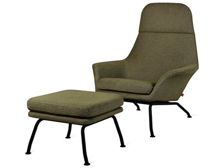 Gus* Modern Tallinn Copenhagen Terra Accent Chair with Ottoman