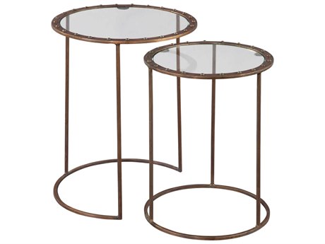 Hekman Accents Round Glass Special Reserve Nesting Table