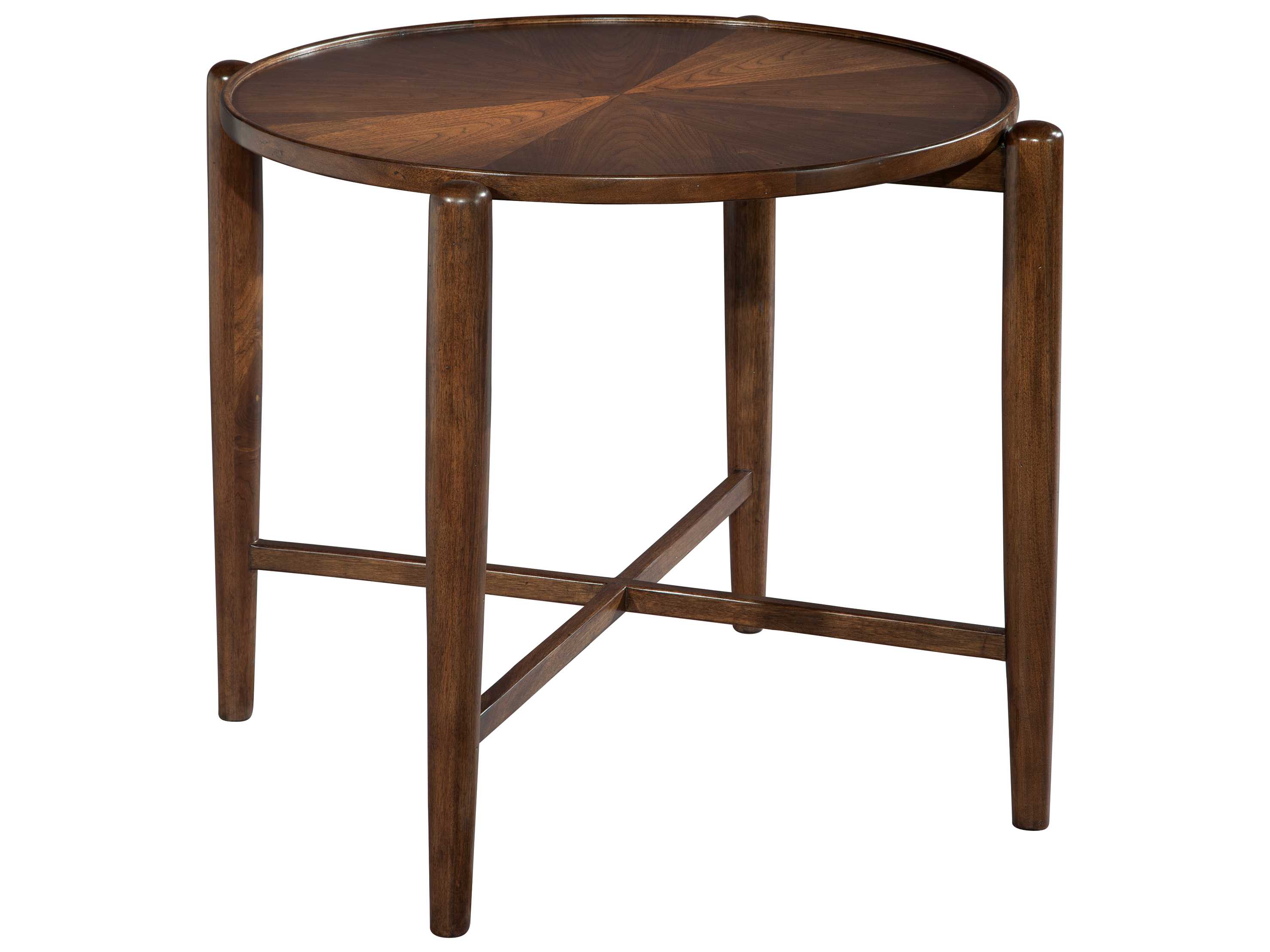 Hekman Mid Century Modern Walnut Century Modern Round Side Table