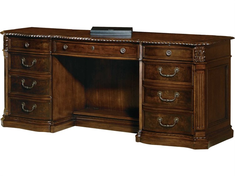 Hekman Office 72 X 24 Executive Credenza Desk In Old World Walnut