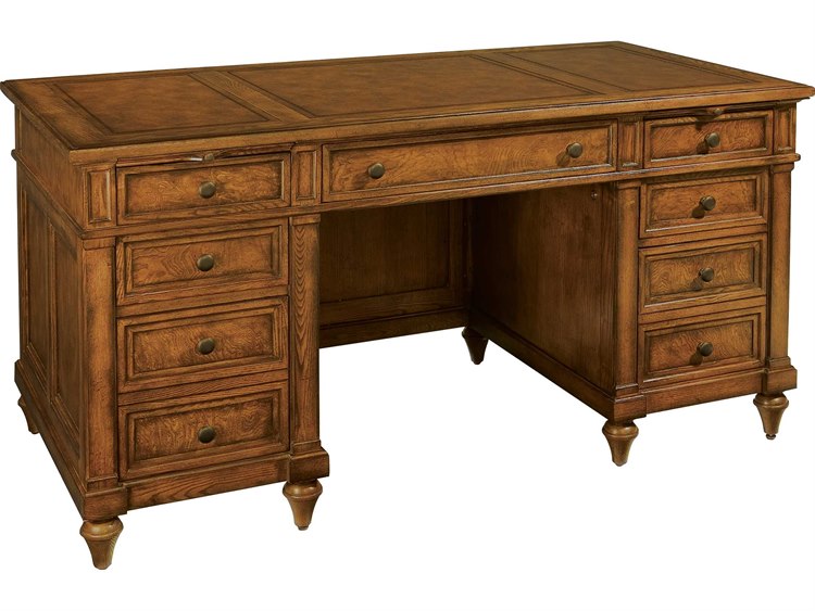 Hekman Office 60 X 30 Junior Executive Desk In Urban Ash Burl