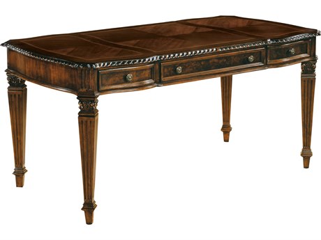 Hekman Office 61 X 32 Table Desk In Old World Walnut Burl Hk79168 Hekman Office 61 X 32 Table Desk In Old, John Richard Collection Chelsea Walnut Burl Coffee Table