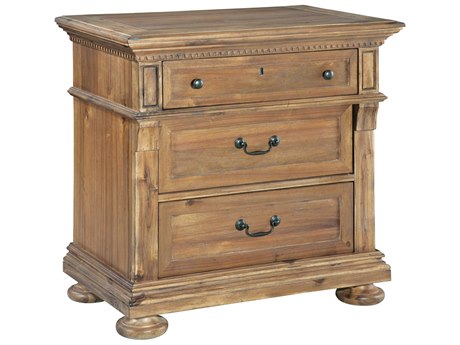 Hekman Wellington Hall 3-Drawers Brown Nightstand