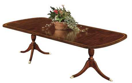Henkel Harris 72 X 46 Rectangular, Double Pedestal Dining Room Table