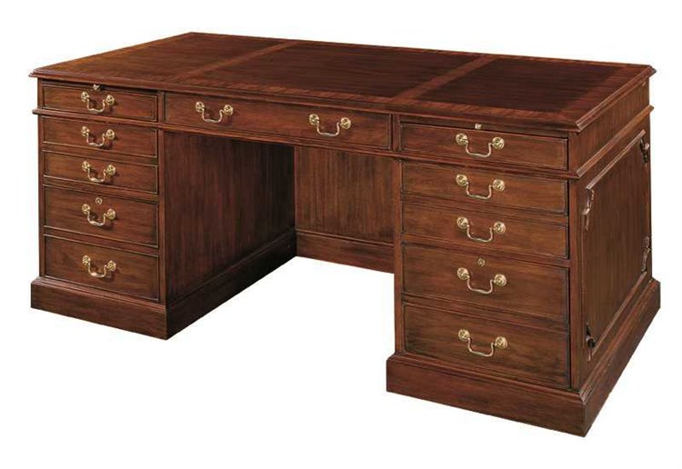 Henkel Harris 72 X 36 Rectangular Executive Desk With Leather Top