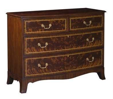 Henkel Harris 4-Drawers Brown Mahogany Wood Dresser