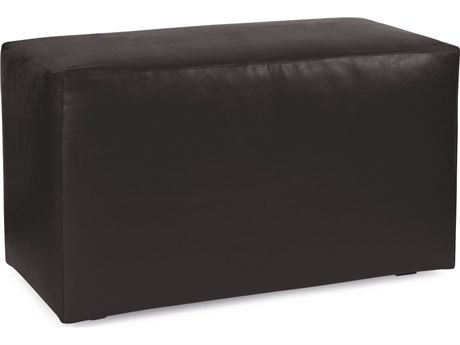 Howard Elliott Outdoor Patio Atlantis Black Resin Cushion Bench