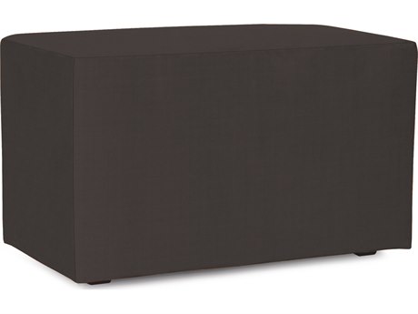 Howard Elliott Outdoor Patio Seascape Charcoal Resin Cushion Bench
