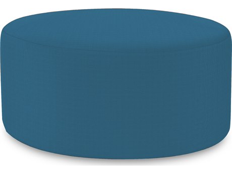 Howard Elliott Outdoor Patio Seascape Turquoise Resin Cushion Ottoman