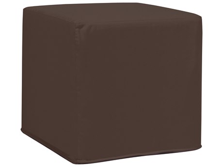 Howard Elliott Outdoor Patio Seascape Chocolate Fabric Cushion Ottoman