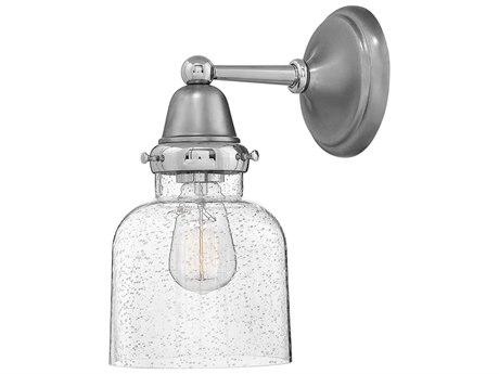Hinkley Academy 1-Light English Nickel Glass Wall Sconce