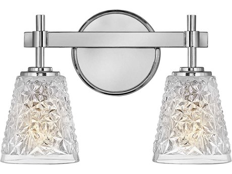 Hinkley Amabelle 2-Light Chrome Glass Vanity Light
