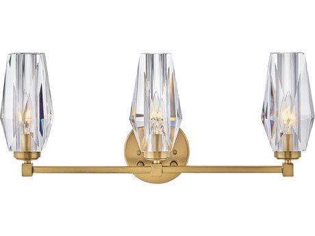 Hinkley Ana 3-Light Heritage Brass Crystal Vanity Light