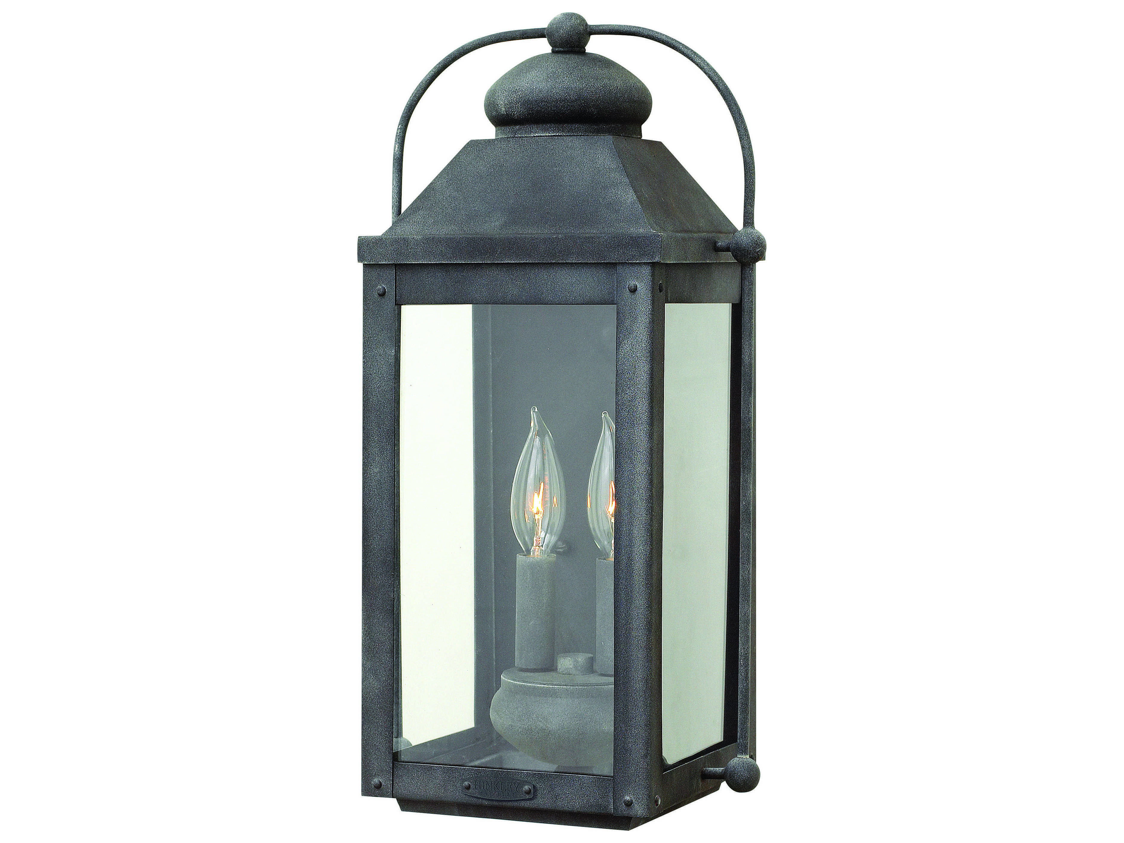 Hinkley Lighting Anchorage Aged Zinc Two Light Outdoor Wall Hinkley Lighting Anchorage Aged Zinc