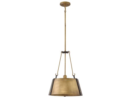 Hinkley Cartwright 1-Light Rustic Brass Empire Pendant