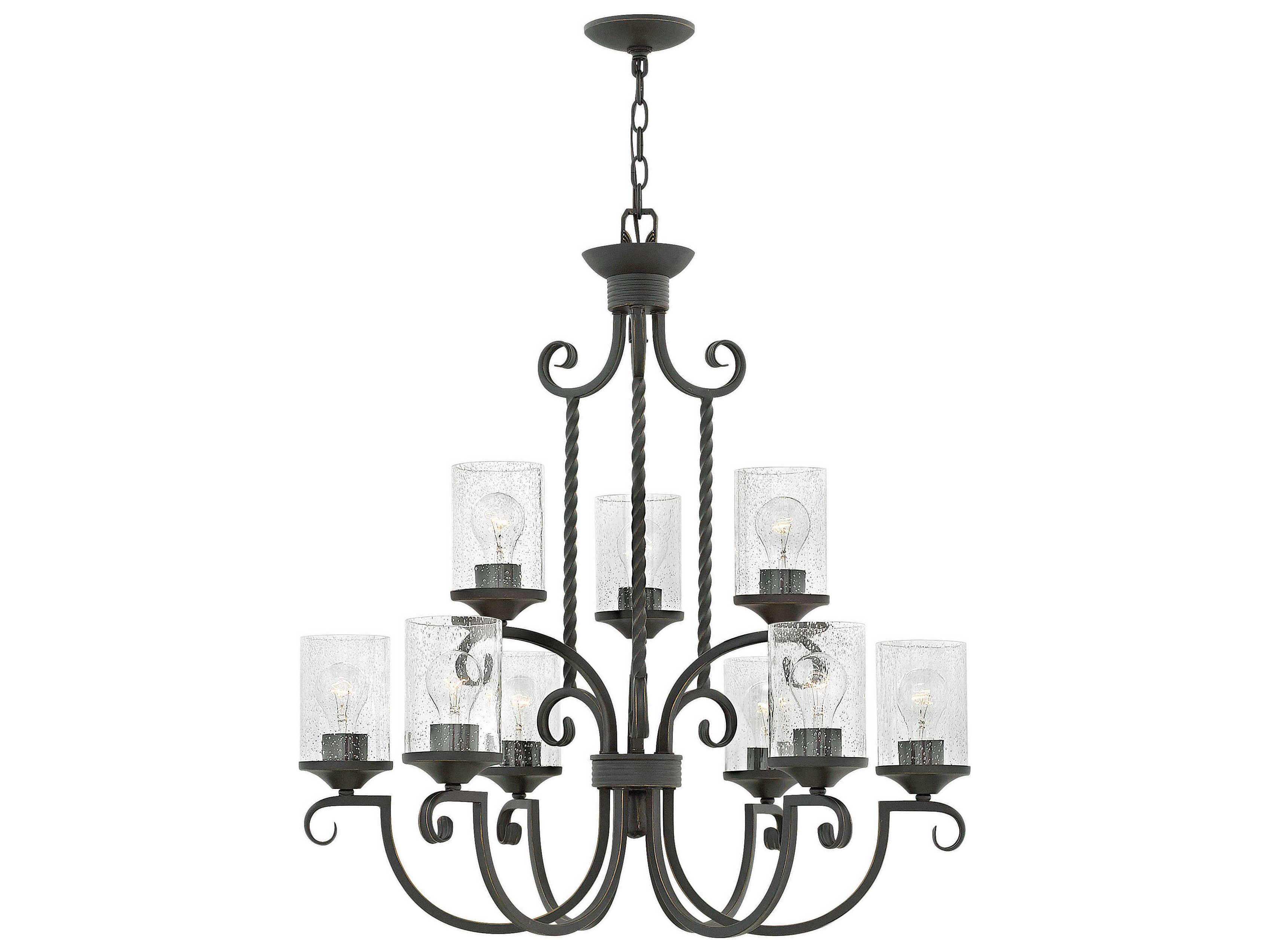 Hinkley Lighting Casa Olde Black Nine Light 29 Wide Chandelier Hinkley Lighting Casa Olde Black Nine