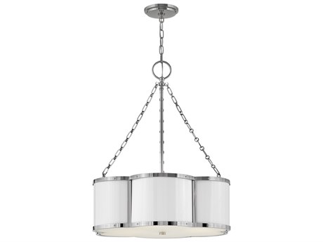 Hinkley Chance 3-Light Polished Nickel Glass Geometric Pendant