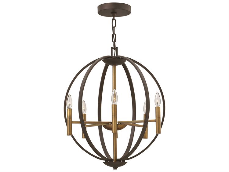 Hinkley Euclid 6-Light Spanish Bronze Candelabra Chandelier