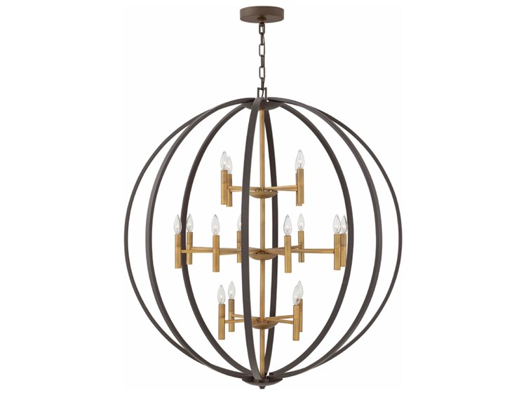 Hinkley Euclid 16-Light Spanish Bronze Candelabra Tiered Chandelier