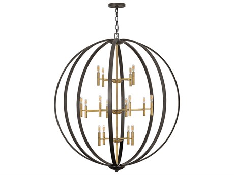 Hinkley Euclid 16-Light6-Light Spanish Bronze Heirloom Brass Candelabra Tiered Chandelier