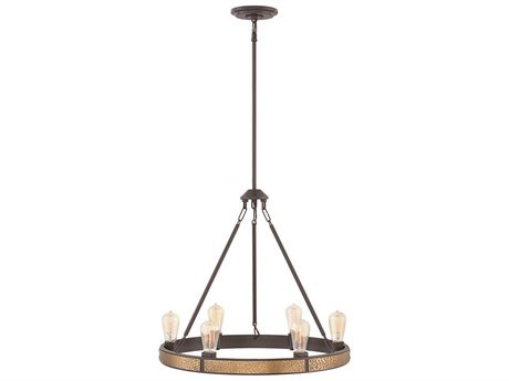 Hinkley Everett 6-Light Bronze Candelabra Round Chandelier