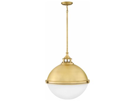 Hinkley Fletcher 3-Light Satin Brass Glass Globe Pendant