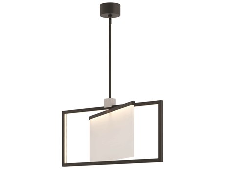 Hinkley Folio 2-Light Black Glass LED Geometric Pendant