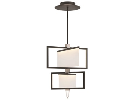 Hinkley Folio 3-Light Black Glass LED Geometric Pendant