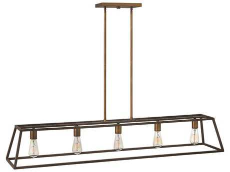 Hinkley Fulton 5-Light Bronze Geometric Island Pendant