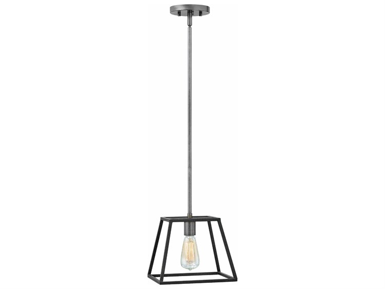 Hinkley Fulton 1-Light Aged Zinc Bronze Geometric Mini Pendant