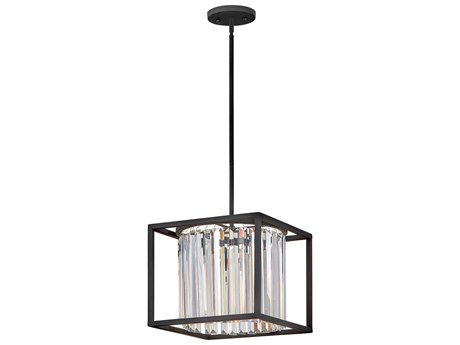 Hinkley Giada 1-Light Black Crystal Geometric Mini Pendant