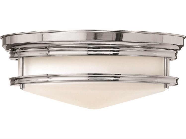 Hinkley Hadley 3-Light Chrome Glass Drum Flush Mount
