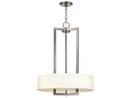 Hinkley Hampton 3-Light Antique Nickel Drum Pendant